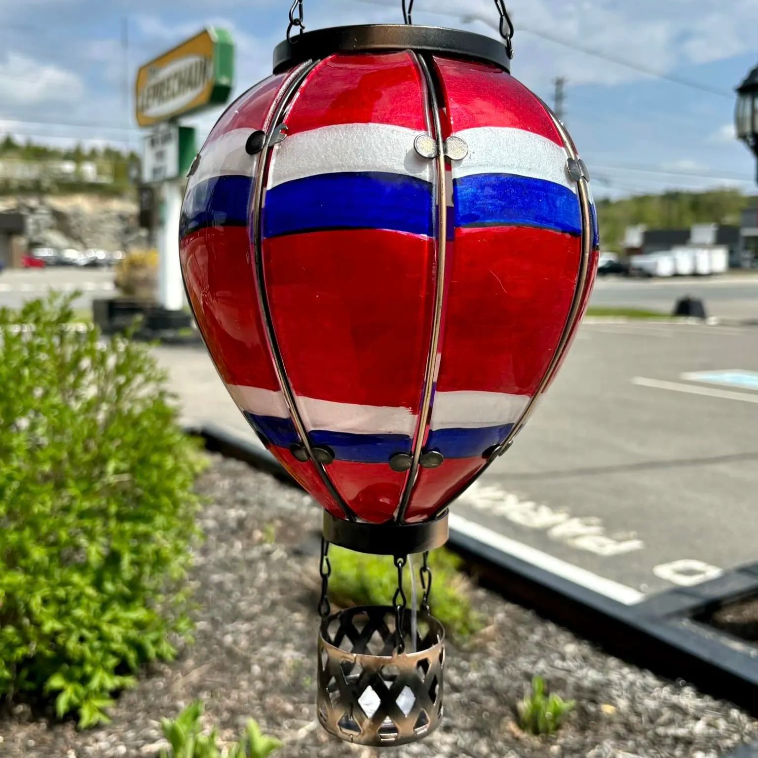 Solar Hot Air Balloon Lantern - Stripes