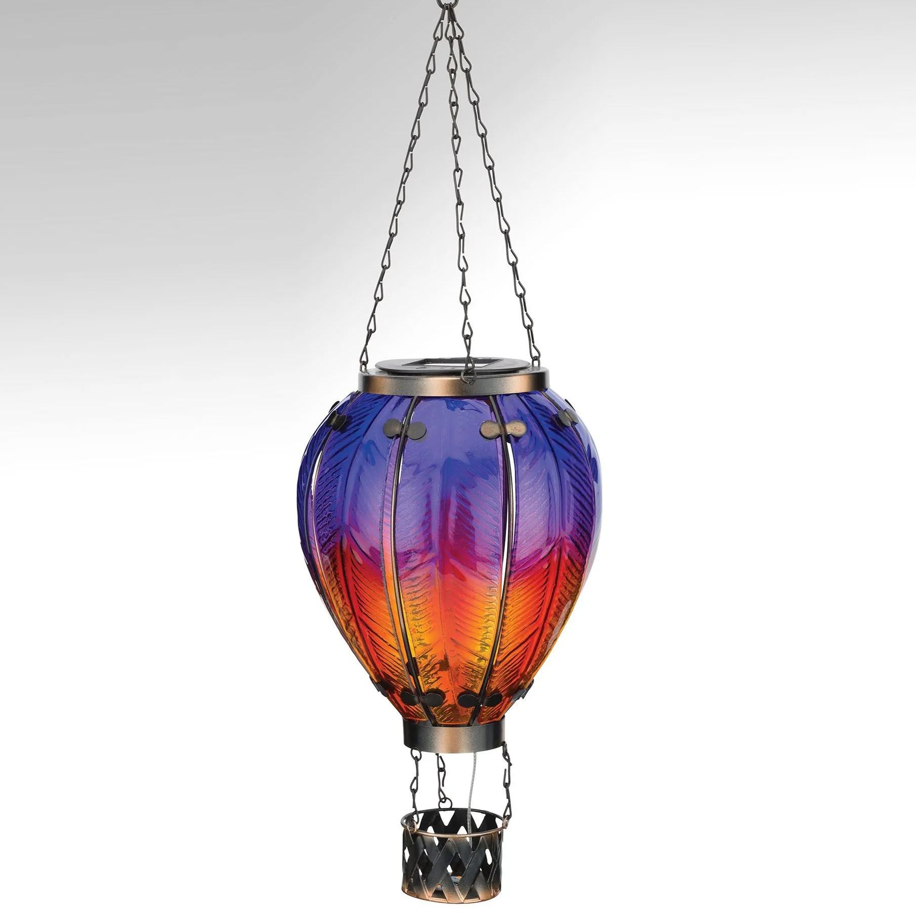 Solar hot air balloon lantern (Blue and Red)