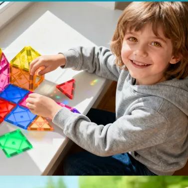 Magnetic Tiles Toddler Toys Magnetic Building Blocks for Kids Ages 3-12 STEM Educational Toys for Girls & Boys Sensory Toys for Kids with Autism Classroom Must Haves Outdoor Toys