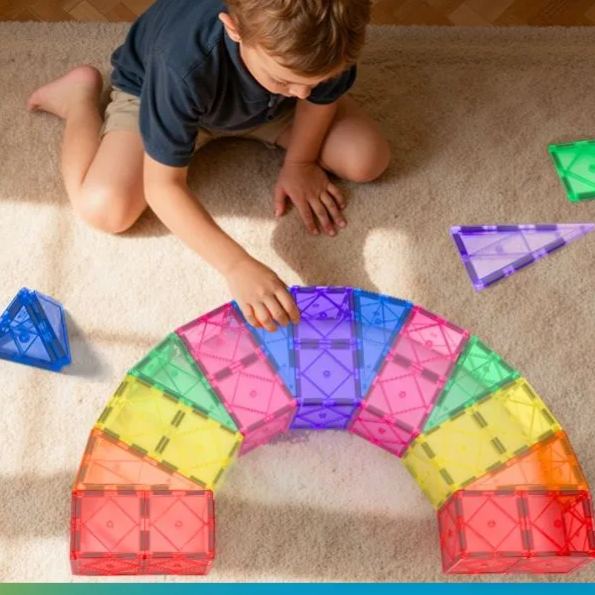 Magnetic Tiles Toddler Toys Magnetic Building Blocks for Kids Ages 3-12 STEM Educational Toys for Girls & Boys Sensory Toys for Kids with Autism Classroom Must Haves Outdoor Toys