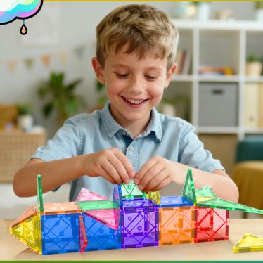 Magnetic Tiles Toddler Toys Magnetic Building Blocks for Kids Ages 3-12 STEM Educational Toys for Girls & Boys Sensory Toys for Kids with Autism Classroom Must Haves Outdoor Toys