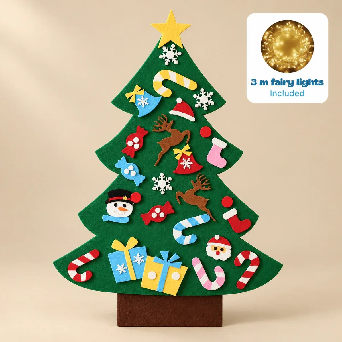 🔥50% OFF Last Day🎄Kids’ DIY Felt Christmas Tree with Decorative Ornaments