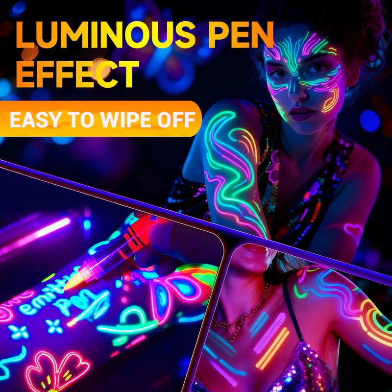 🥳2026 HOT SALE💞🎃Halloween Glow Face and Body Paint Markers Set