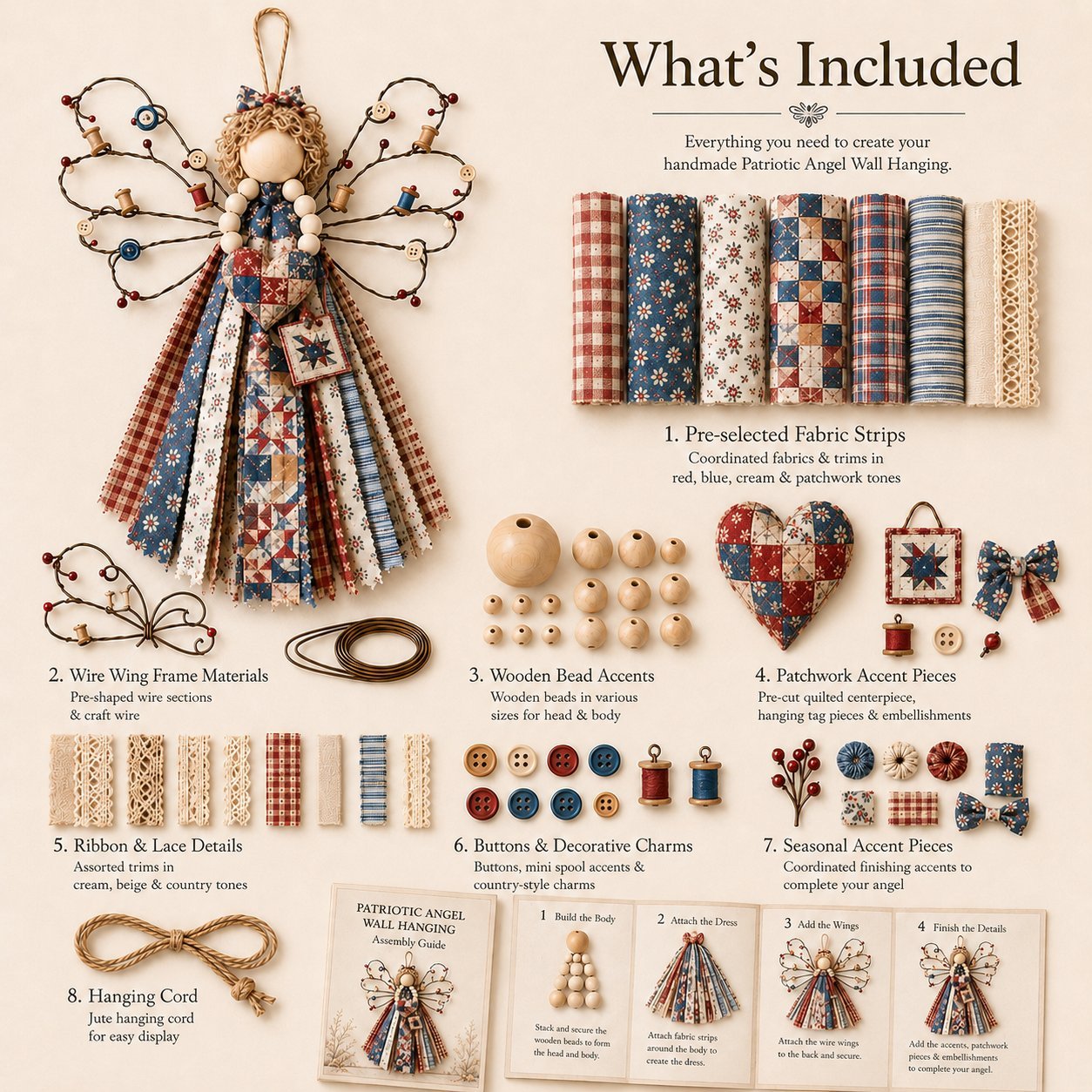Angel Fabric Hanging DIY Kit