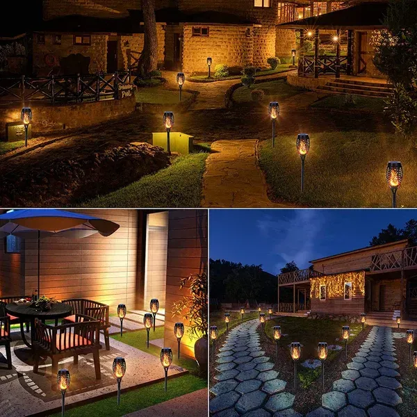 💖 Halloween Outdoor Garden Torch Solar Lights 🏡💡