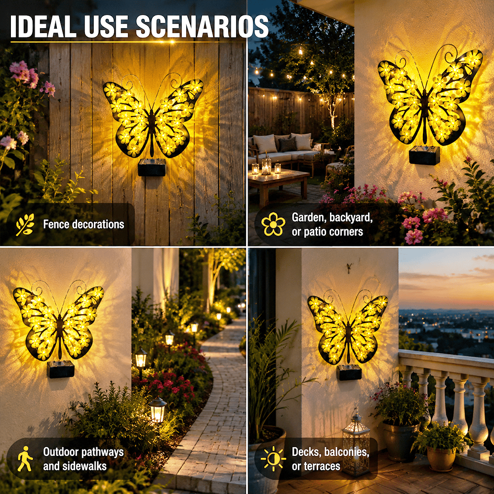 🦋Beautiful Solar Metal Butterfly Garden Light☀️