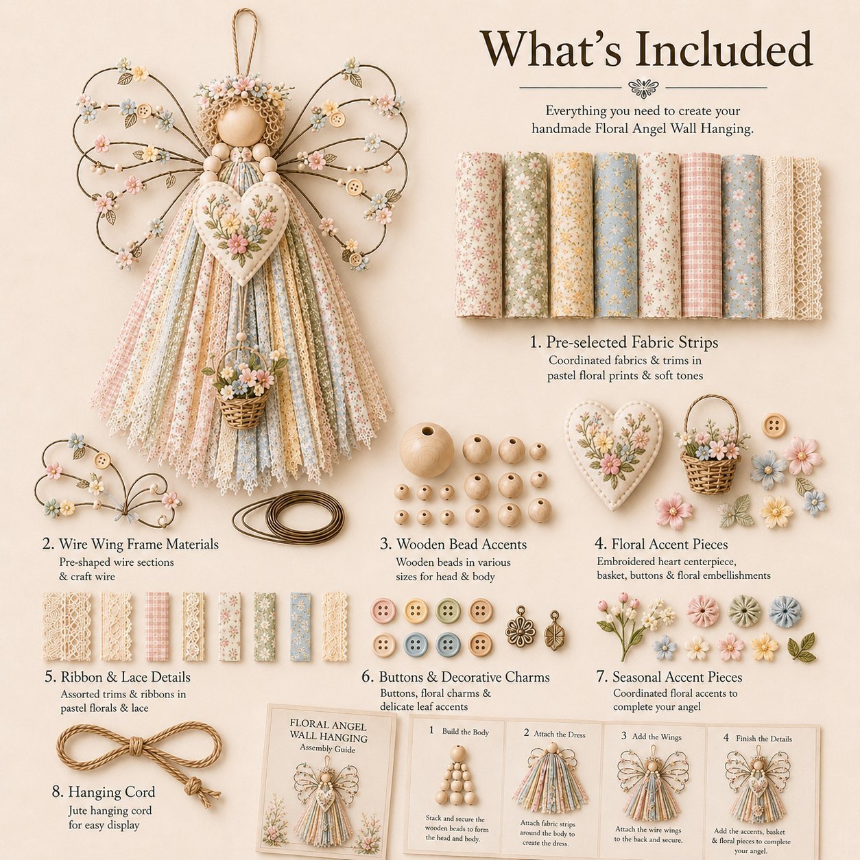 Angel Fabric Hanging DIY Kit