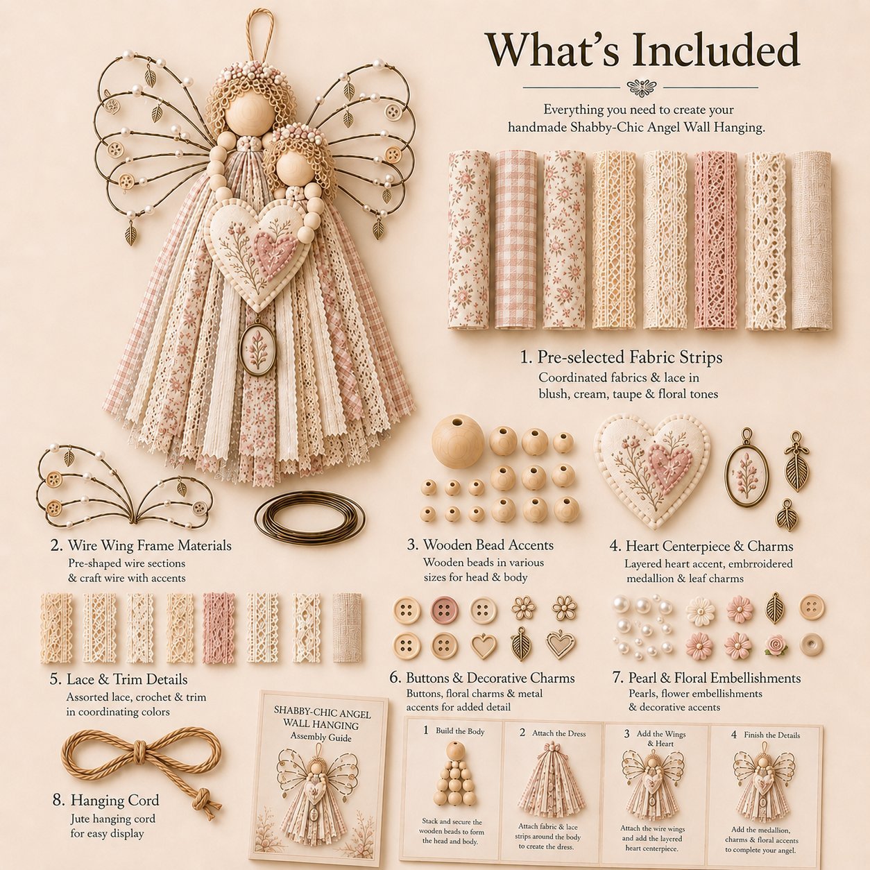Angel Fabric Hanging DIY Kit