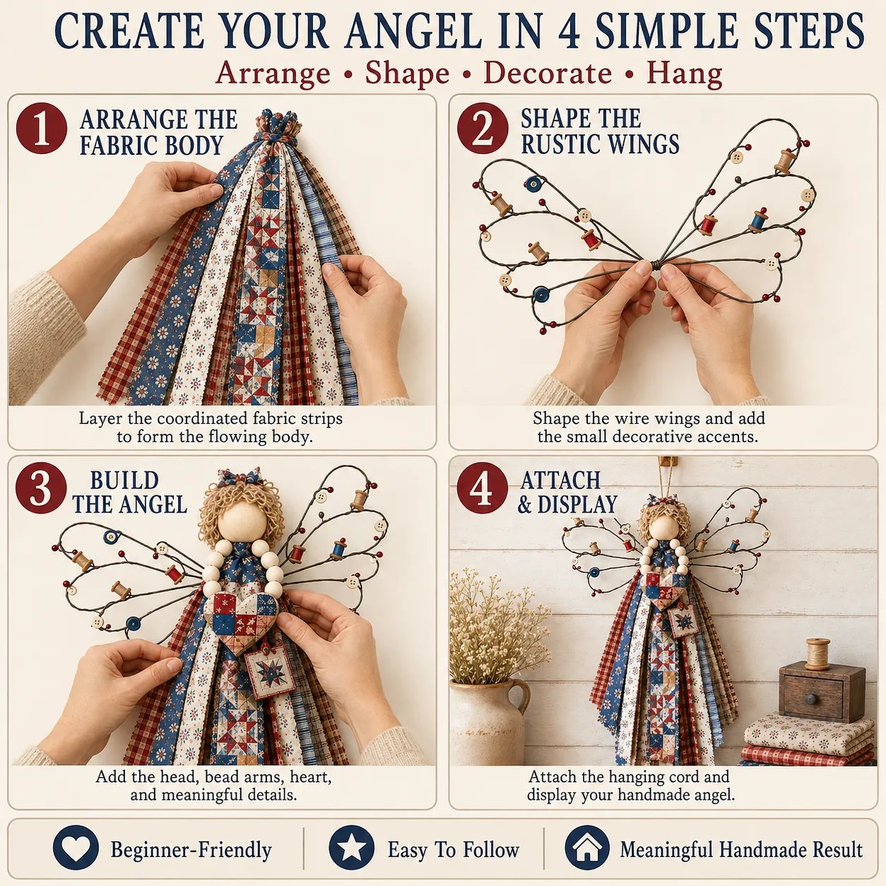 Angel Fabric Hanging DIY Kit