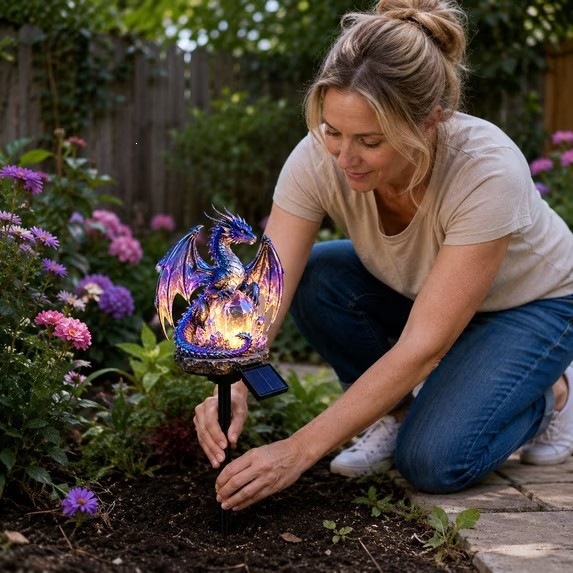 TODAY'S SPECIAL OFFER-50% OFF🔥 SOLAR DRAGON CRYSTAL GARDEN LIGHT HALLOWEEN