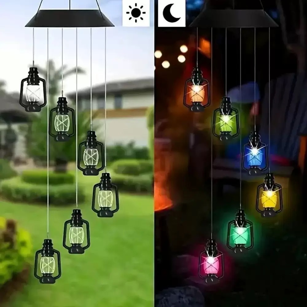 🔥2026 BEST GIFT TO FAMILY🔥Colorful LED Solar-Powered Light Wind Chimes