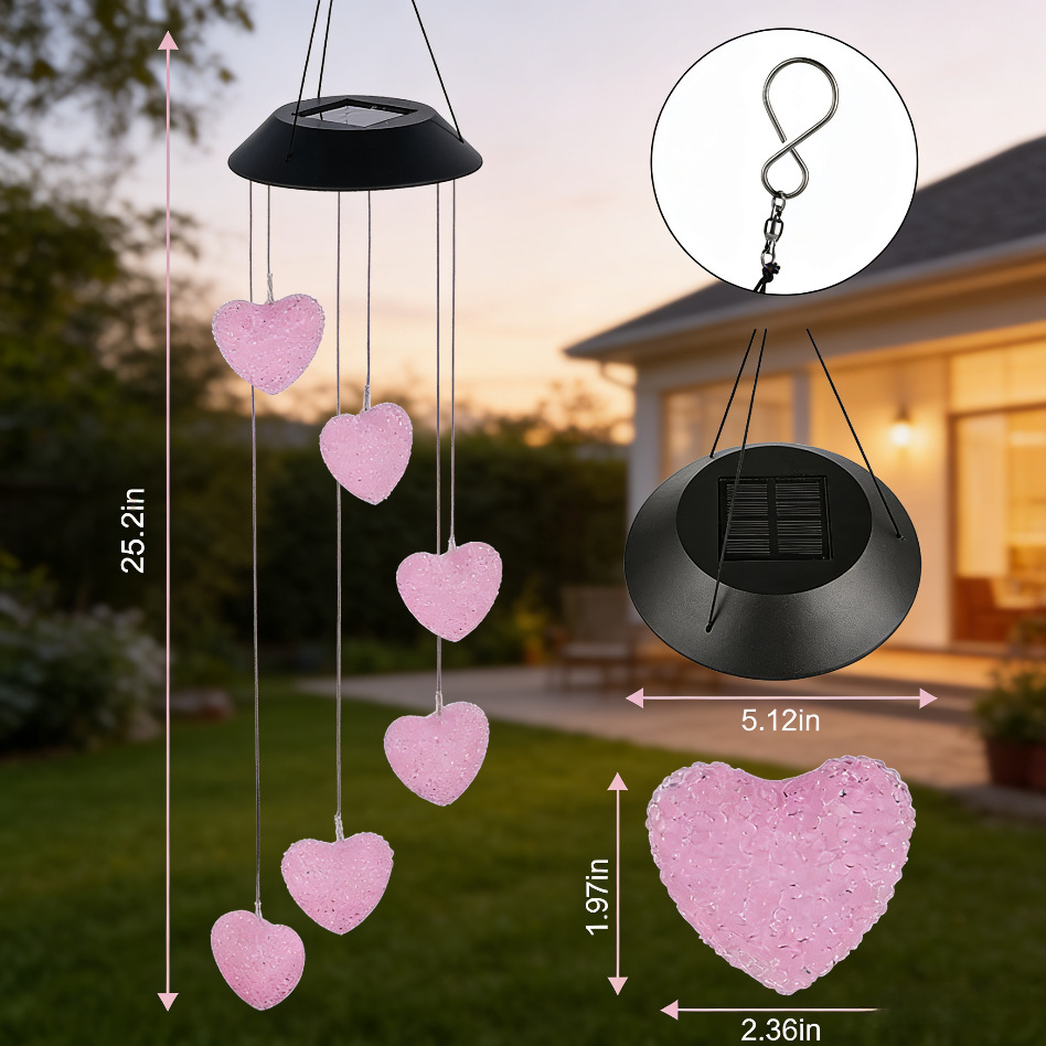 🔥2026 BEST GIFT TO FAMILY🔥Colorful LED Solar-Powered Light Wind Chimes