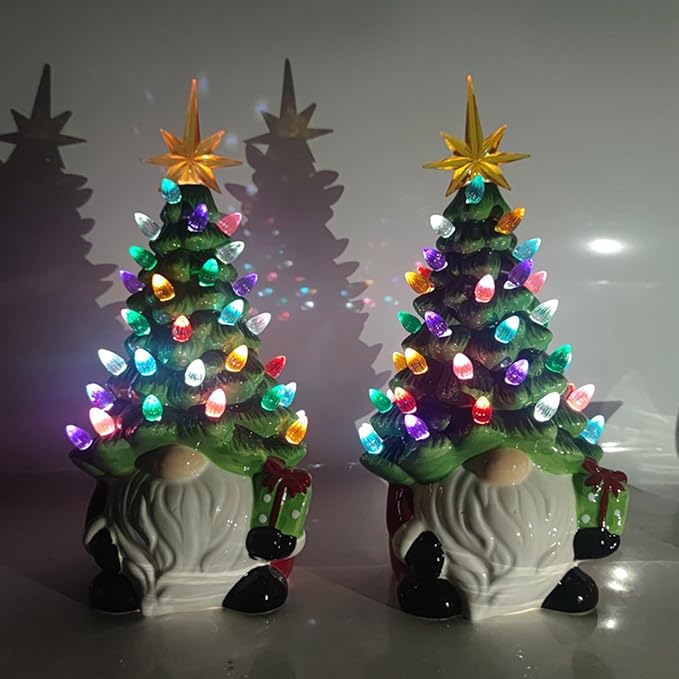 Handmade Christmas Dwarf Sculpture (with LED Lights) | Resin Art | Hand Painted Art