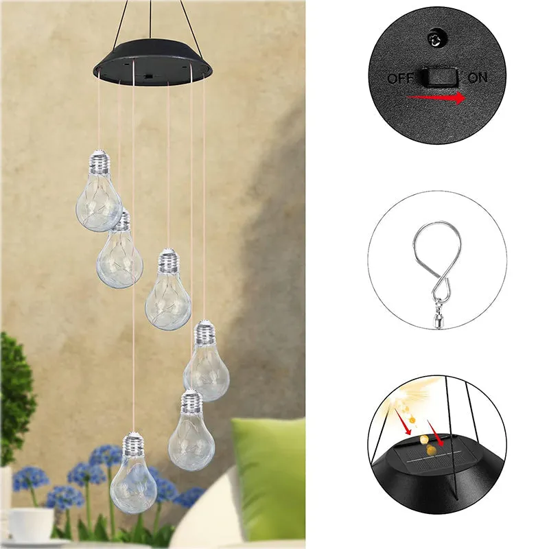 🔥2026 BEST GIFT TO FAMILY🔥Colorful LED Solar-Powered Light Wind Chimes