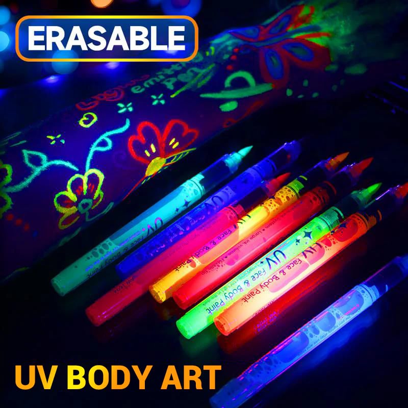 🥳2026 HOT SALE💞🎃Halloween Glow Face and Body Paint Markers Set