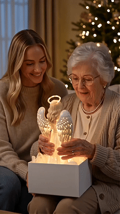 ✨👼The Guardian Angel Christmas Light – A symbol of hope, love, and protection
