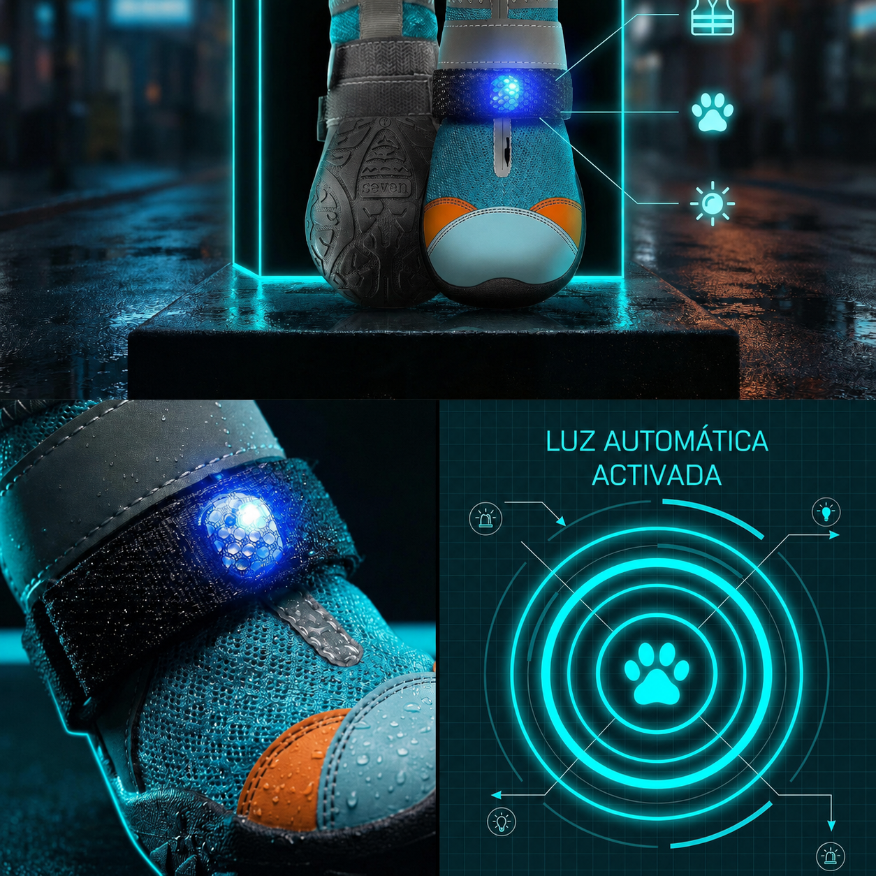 🐕🐶New innovative light-up colorful breathable dog shoes