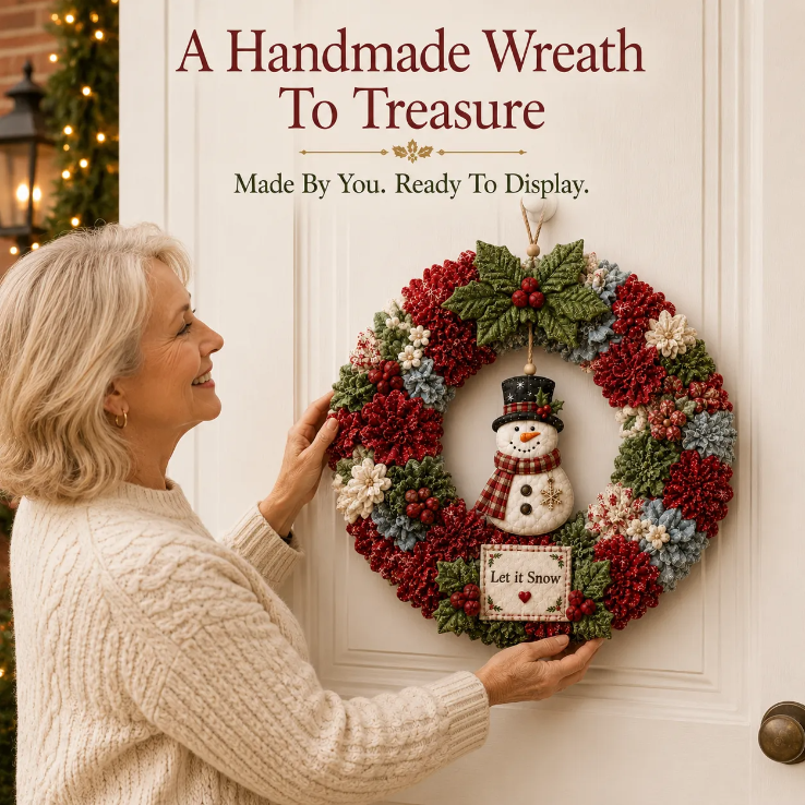 🎄 Christmas Classics Fabric Wreath DIY Kit