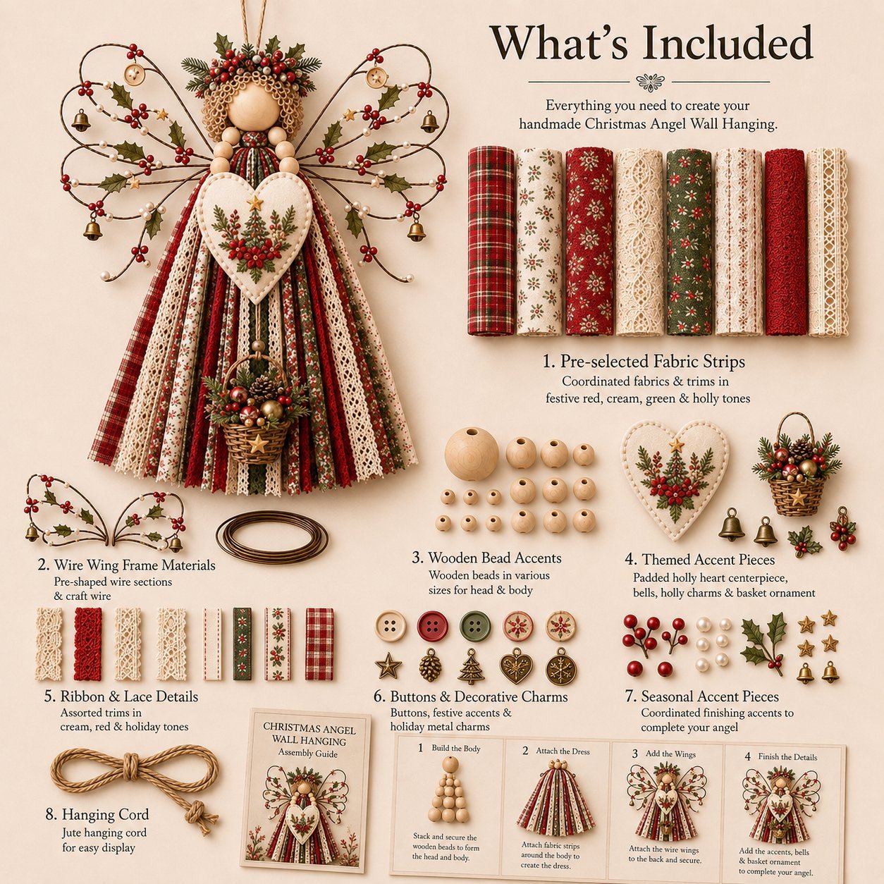 Angel Fabric Hanging DIY Kit