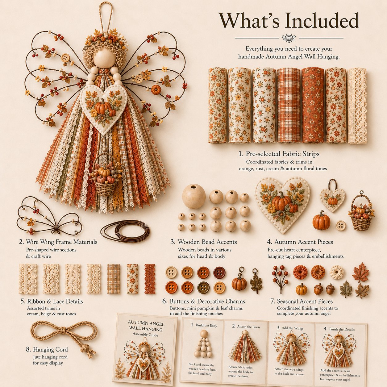 Angel Fabric Hanging DIY Kit
