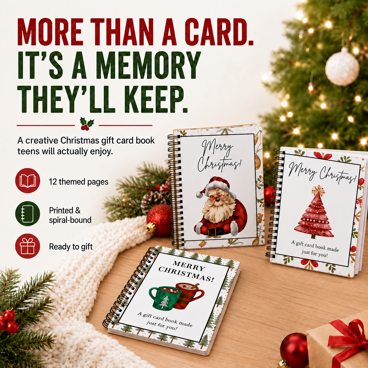 🔥Last Day 50% OFF - Christmas Gift Card Book