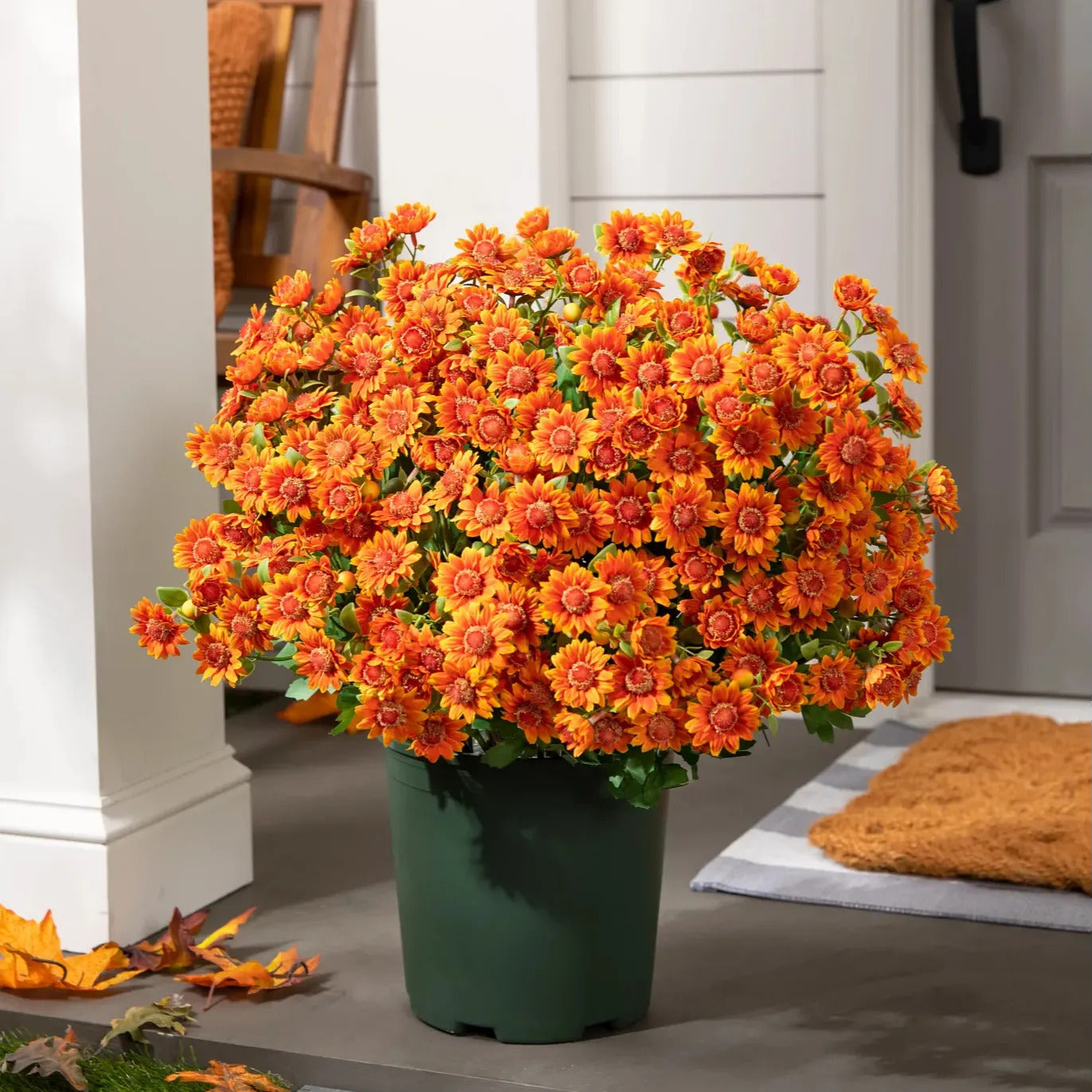 💥Artificial Outdoor Sunset Mums Flowers - UVresistant, Waterproof, Windproof🌼