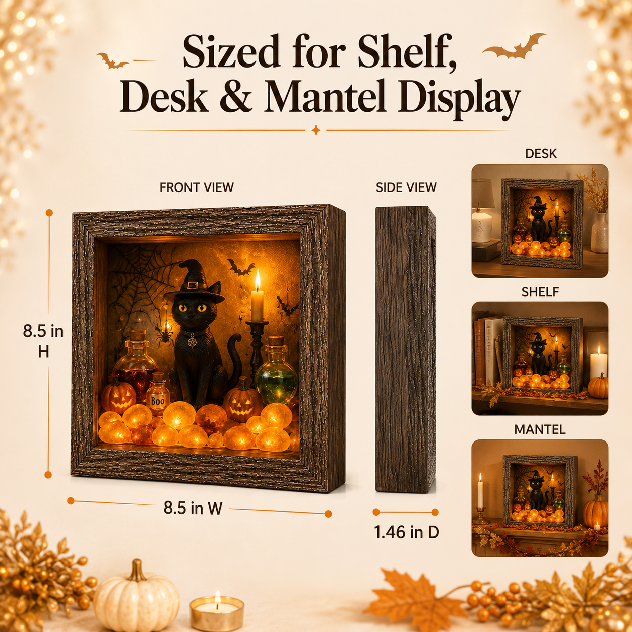 🎃DIY Lighted Halloween Shadow Box Kit