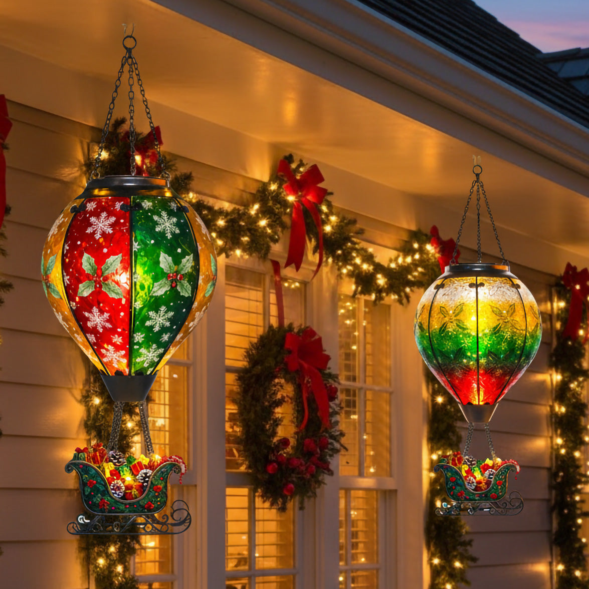 Handmade Hot Air Balloon Solar Flame Lantern-Christmas