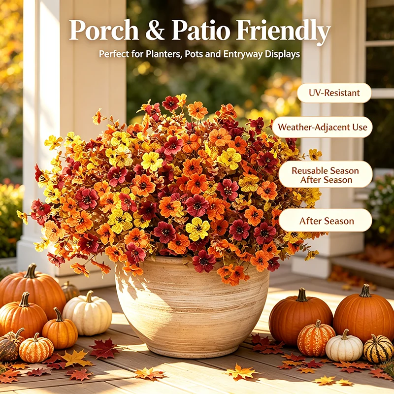 Halloween Sale🔥Artificial Lifelike Floral Bundle for Halloween Autumn Decor