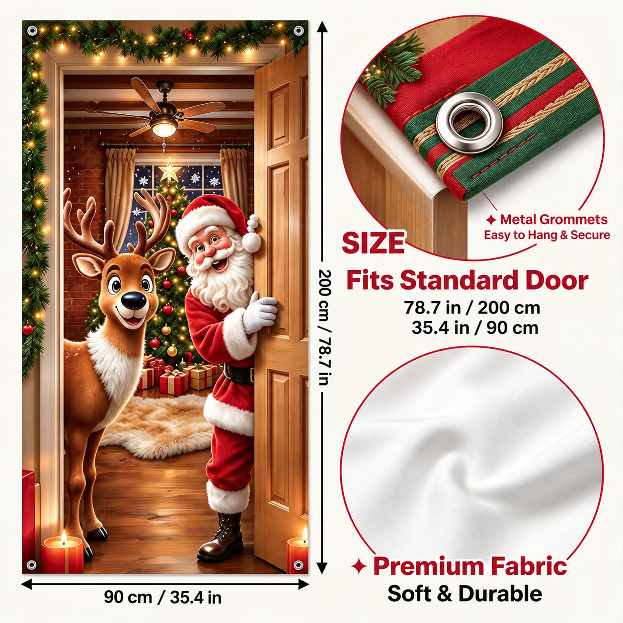 💥Hot Sale 50% Off 🍂-Christmas Door Cover（(📦Buy 3 Free Shipping)）