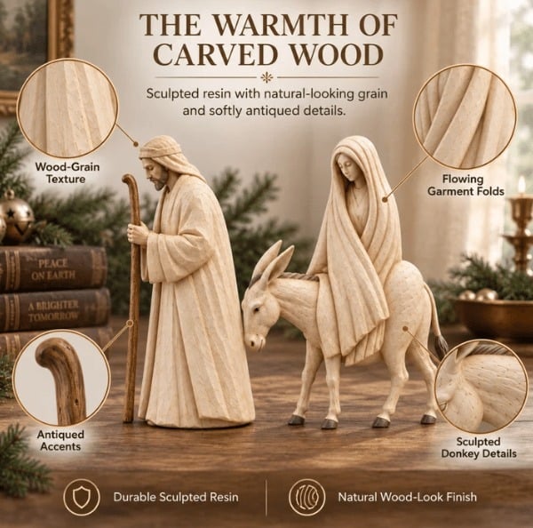 🔥Last Day 49% OFF🚶 🌟 Journey to Bethlehem Nativity Figurine Set