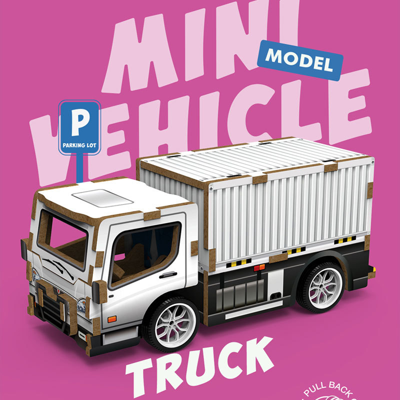 Wooden mini vehicle