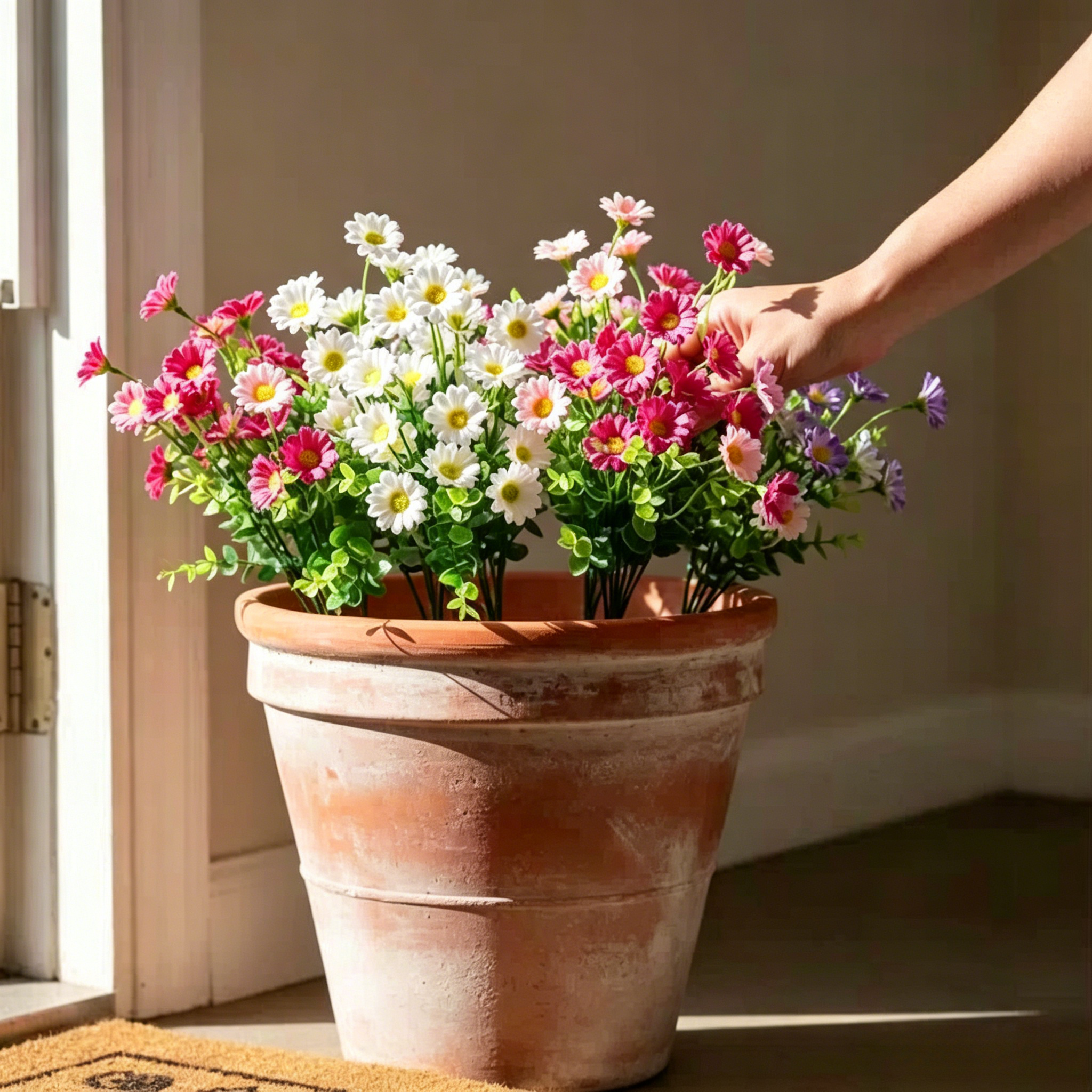 💥Last Day 70% OFF🌼-Artificial Daisies Flowers for Outdoors - UV resistant, Waterproof, Windproof