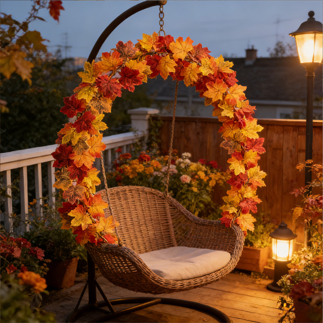 🍂 Luxe Maple Leaf Garland | Timeless Autumn Decor