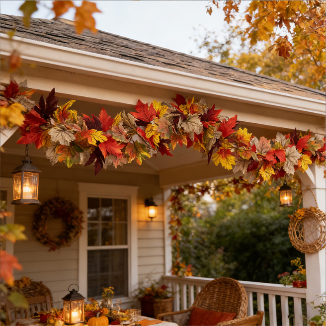 🍂 Luxe Maple Leaf Garland | Timeless Autumn Decor