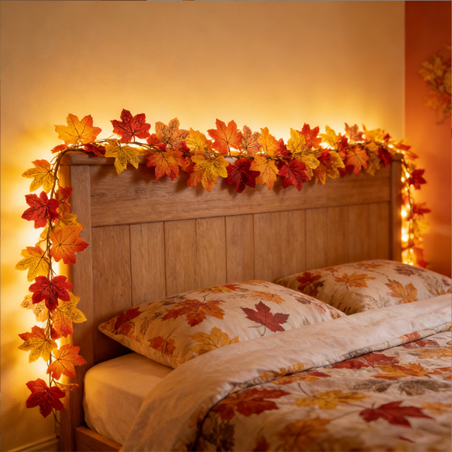 🍂 Luxe Maple Leaf Garland | Timeless Autumn Decor