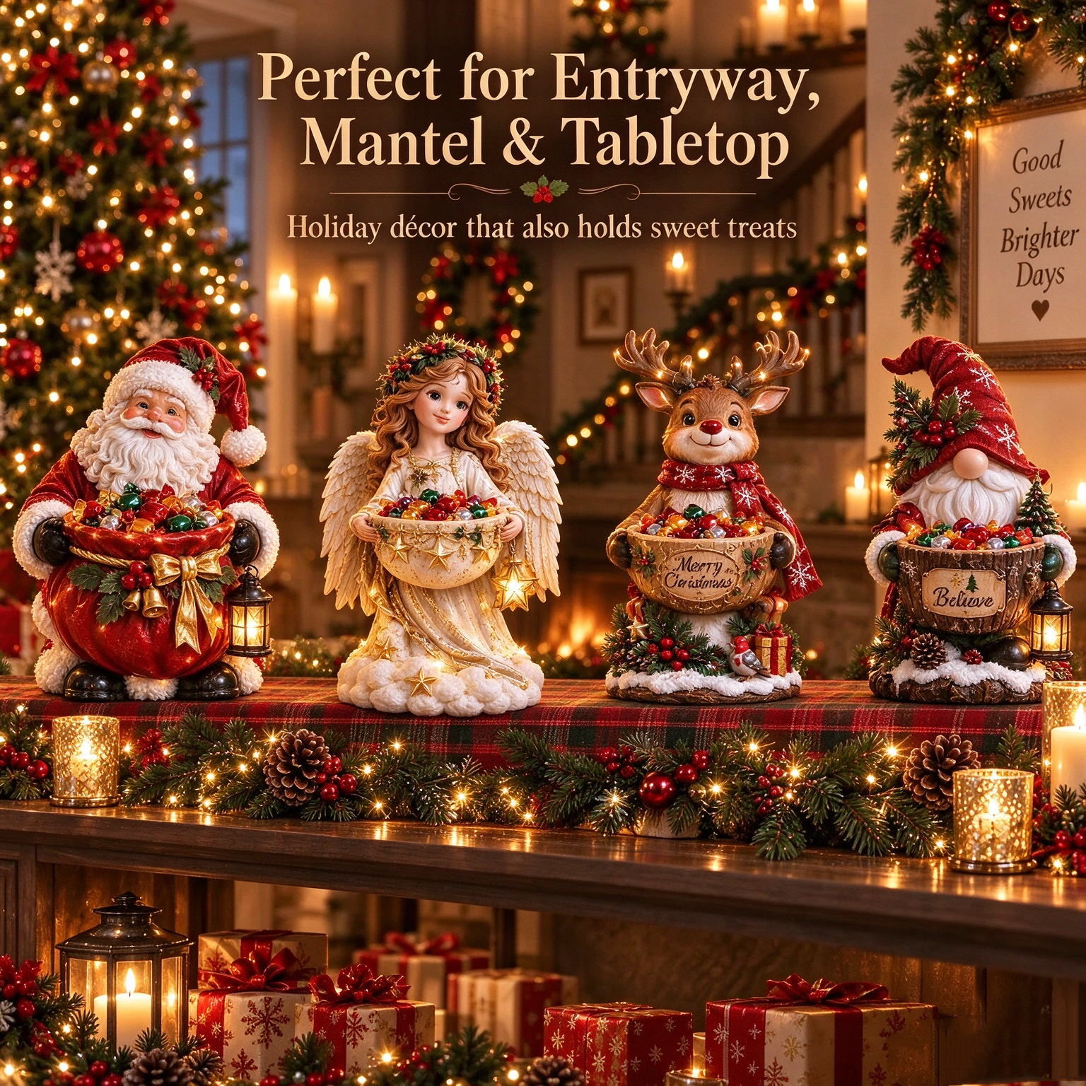 🎄 Christmas Sale 50% OFF ✨ Lighted Christmas Candy Bowl Collection &ndash; 4 Festive Holiday Designs