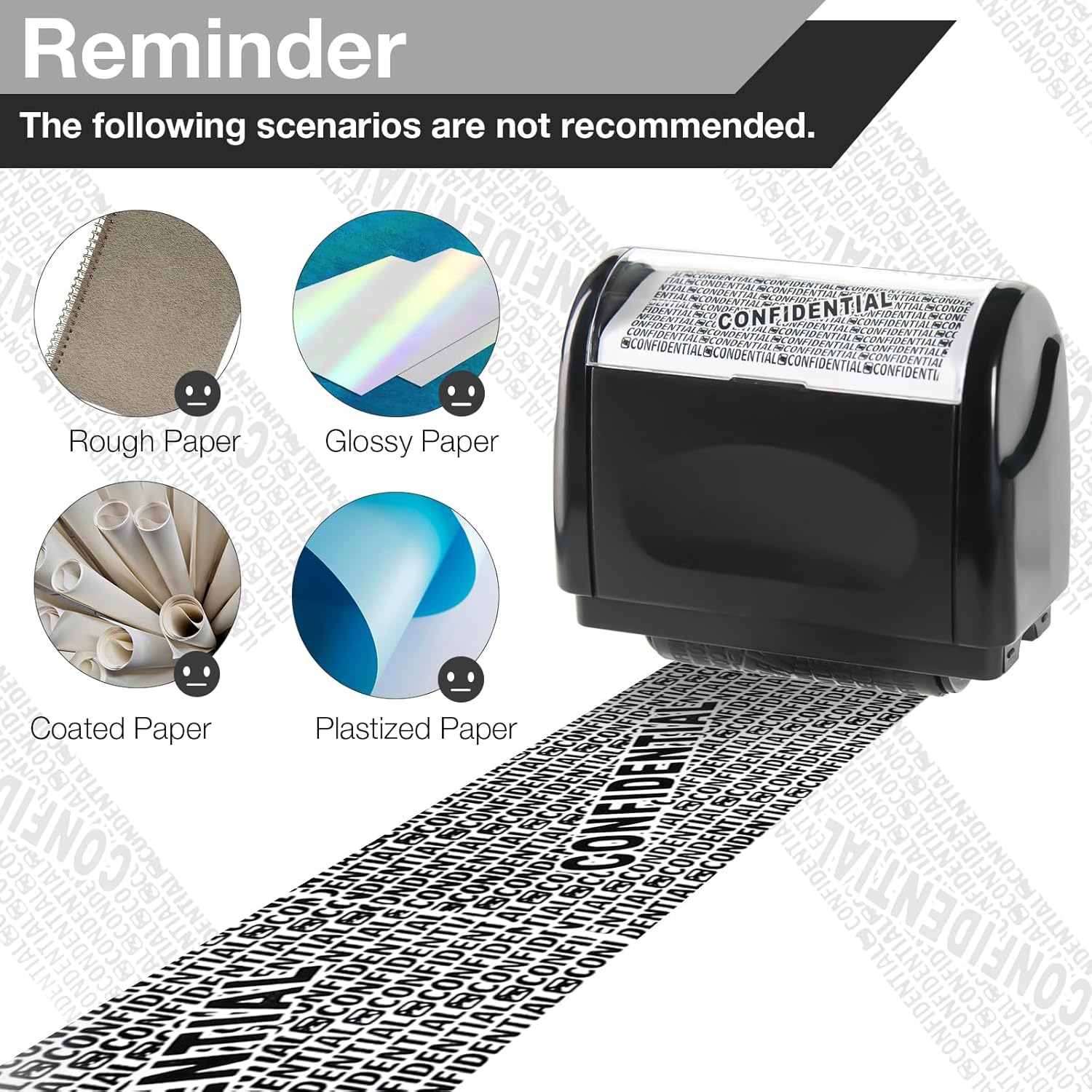🔥🔥Privacy Protection Roller Stamp | Address & Billing Info Blocker, 100m Durable Roll for Home & Office Mailing