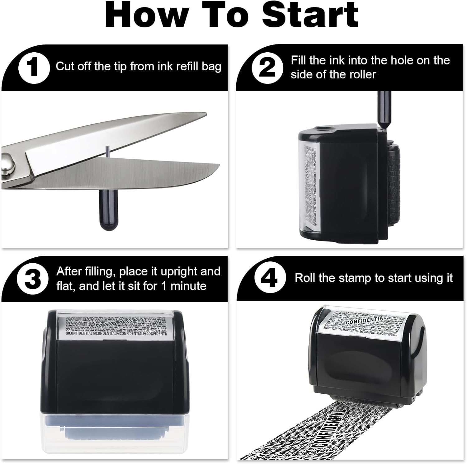 🔥🔥Privacy Protection Roller Stamp | Address & Billing Info Blocker, 100m Durable Roll for Home & Office Mailing