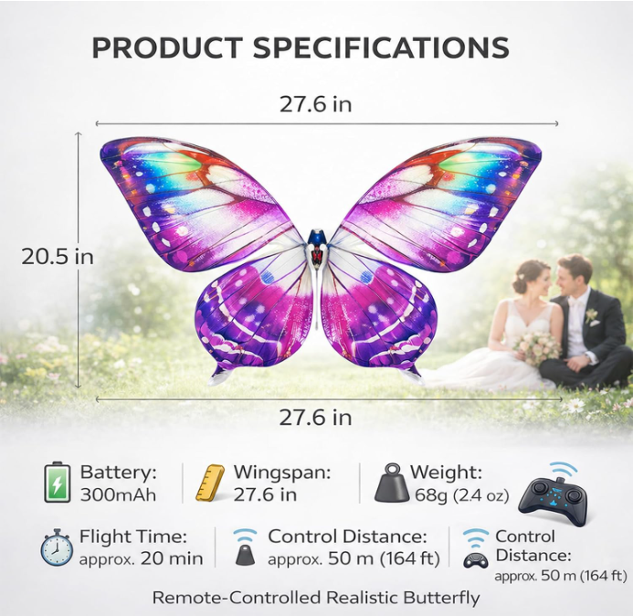 🔥Limited 45% OFF🔥✨Remote Control Realistic Flying Butterfly 🦋