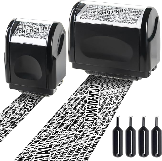 🔥🔥Privacy Protection Roller Stamp | Address & Billing Info Blocker, 100m Durable Roll for Home & Office Mailing