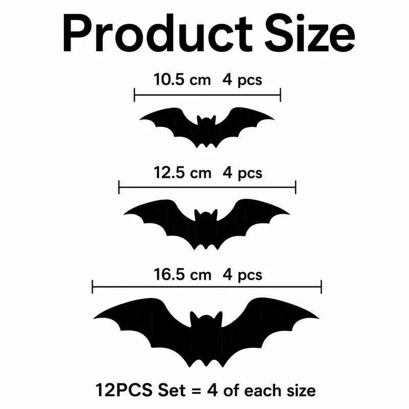 🔥 2026 Hot Sale 3D LED Bat Wall Decorations – Light-Up Halloween Decor for Walls, Windows & Parties