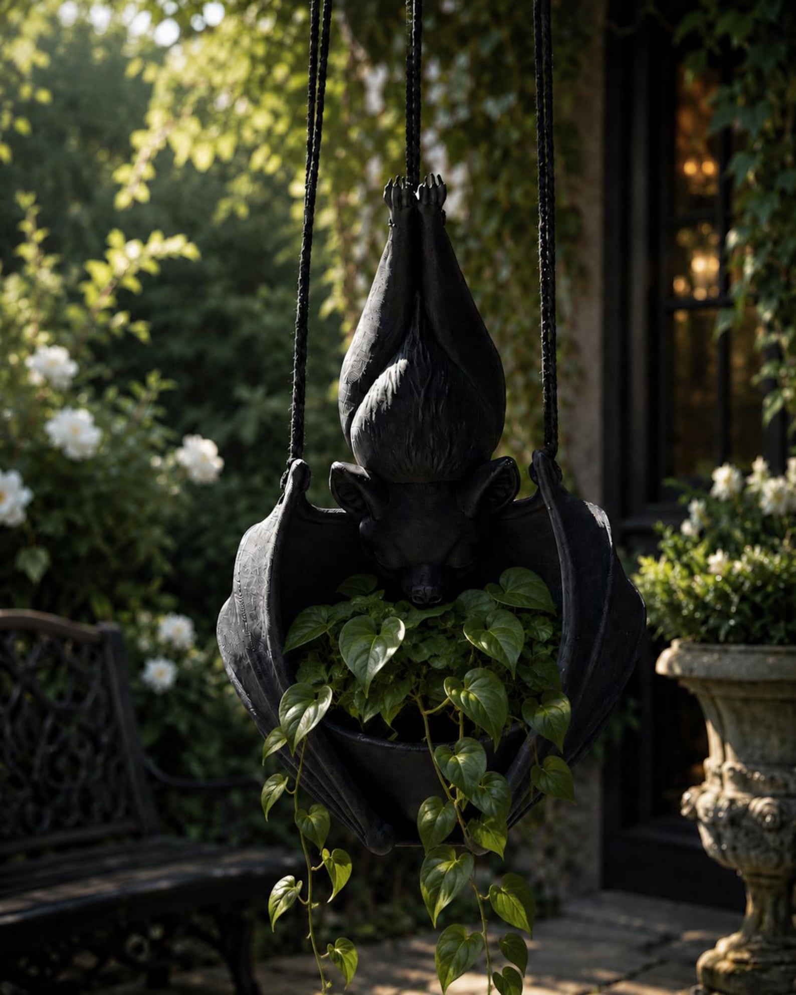 Hanging Bat Plant Pot🎃Spooky Garden Decor Planter