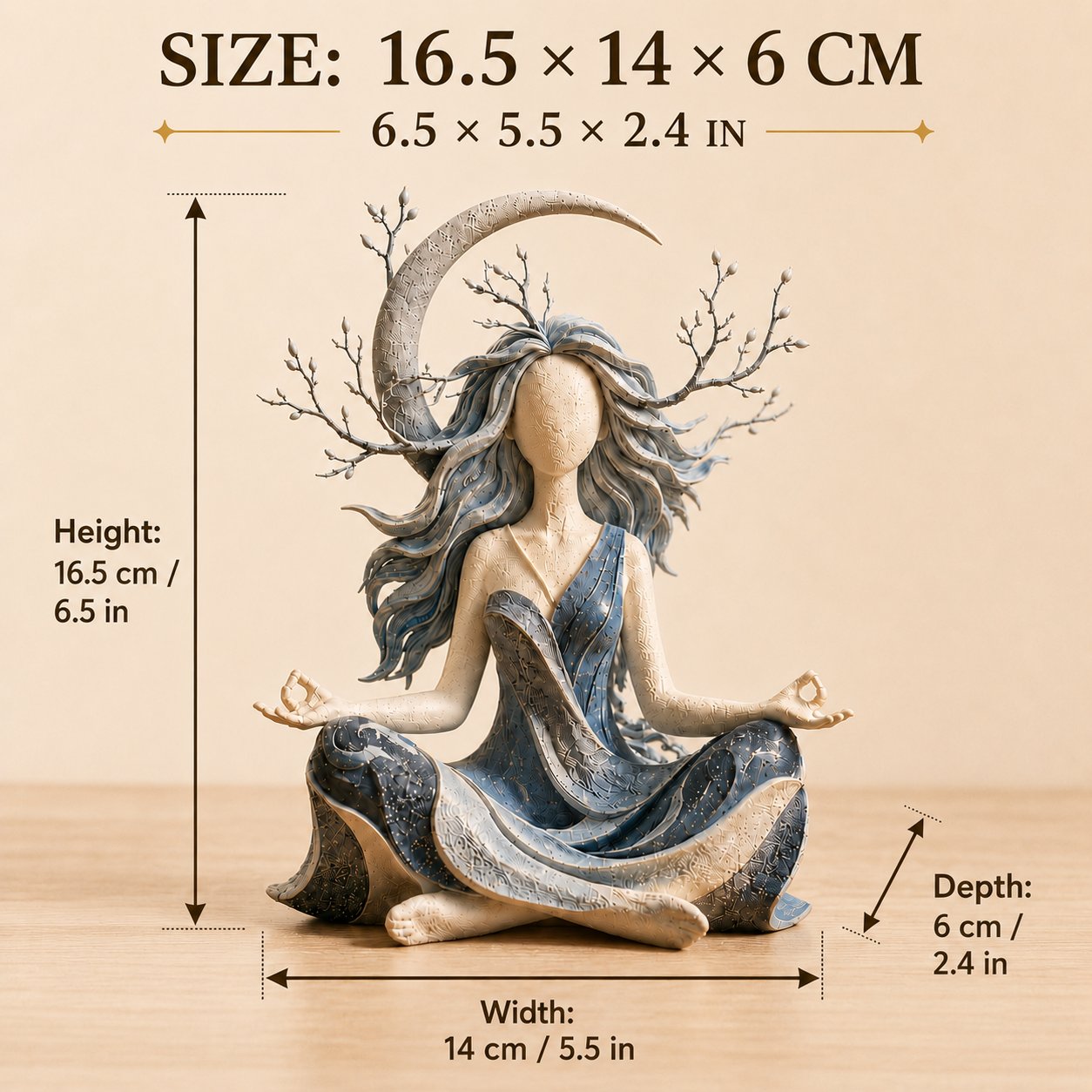 🧘Serenity Growth | Inner Harmony Sculptural Figurine 🌙 Buy 2 Free Shipping📦