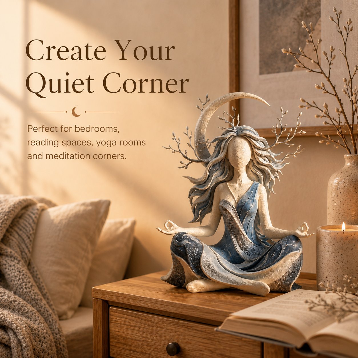 🧘Serenity Growth | Inner Harmony Sculptural Figurine 🌙 Buy 2 Free Shipping📦