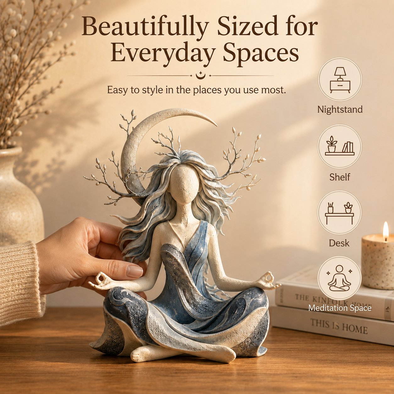 🧘Serenity Growth | Inner Harmony Sculptural Figurine 🌙 Buy 2 Free Shipping📦