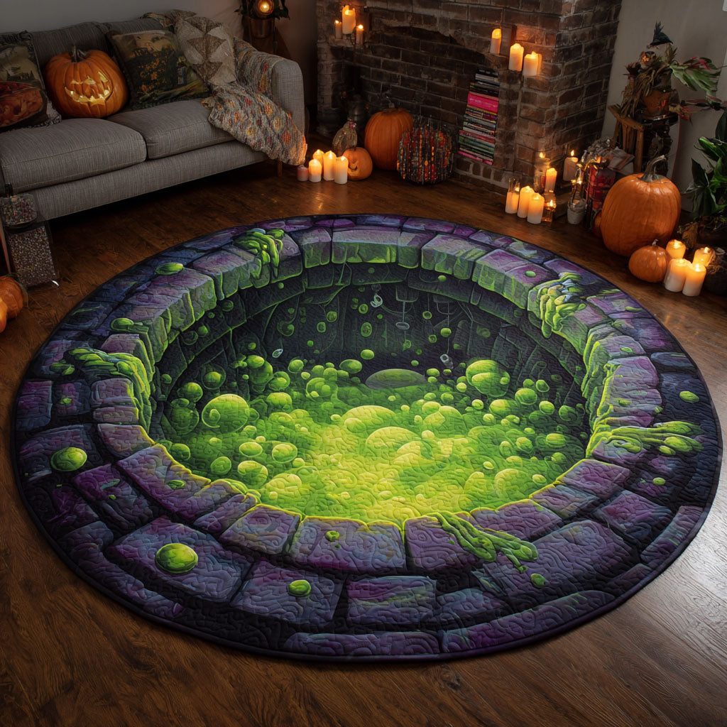🎃Halloween 3d quilted round mat