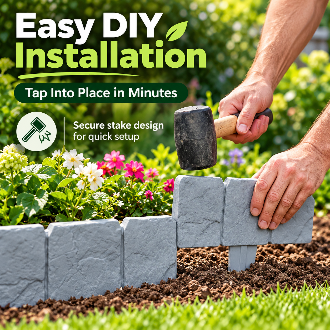 🏡2026 HOT SALE🥳💞50K+ SOLD!🌿✨ 50% OFF! Faux Stone Garden Edging Border! ♻️