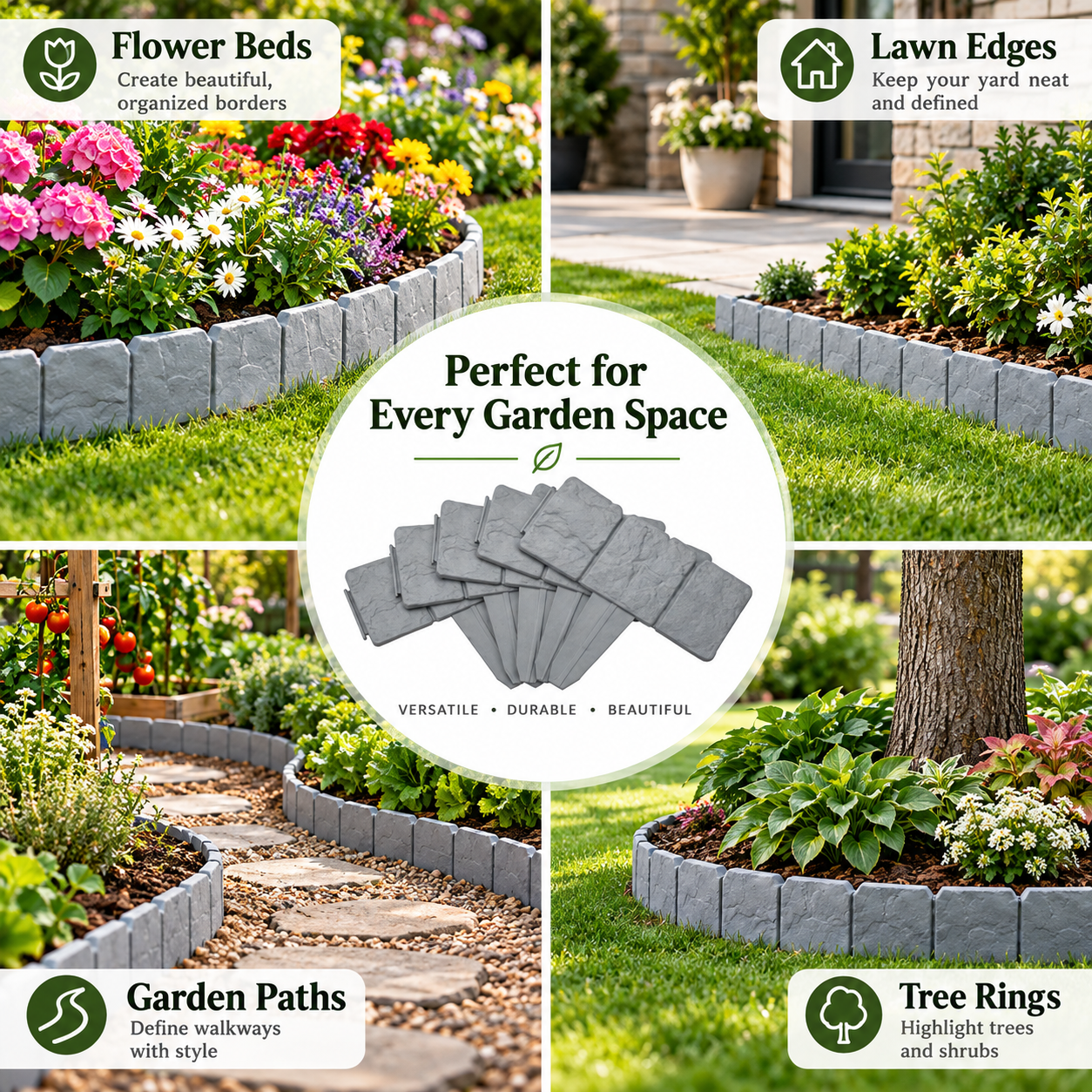 🏡2026 HOT SALE🥳💞50K+ SOLD!🌿✨ 50% OFF! Faux Stone Garden Edging Border! ♻️