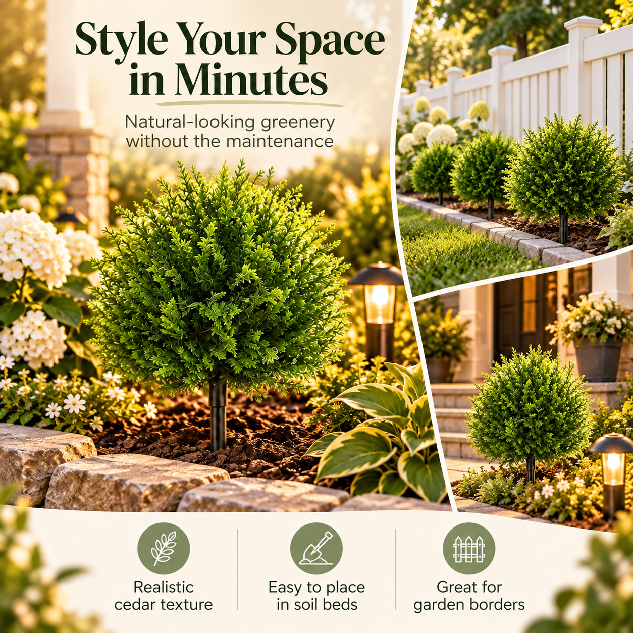 Realistic Artificial Cedar Trees – No-Maintenance Outdoor Garden Decor
